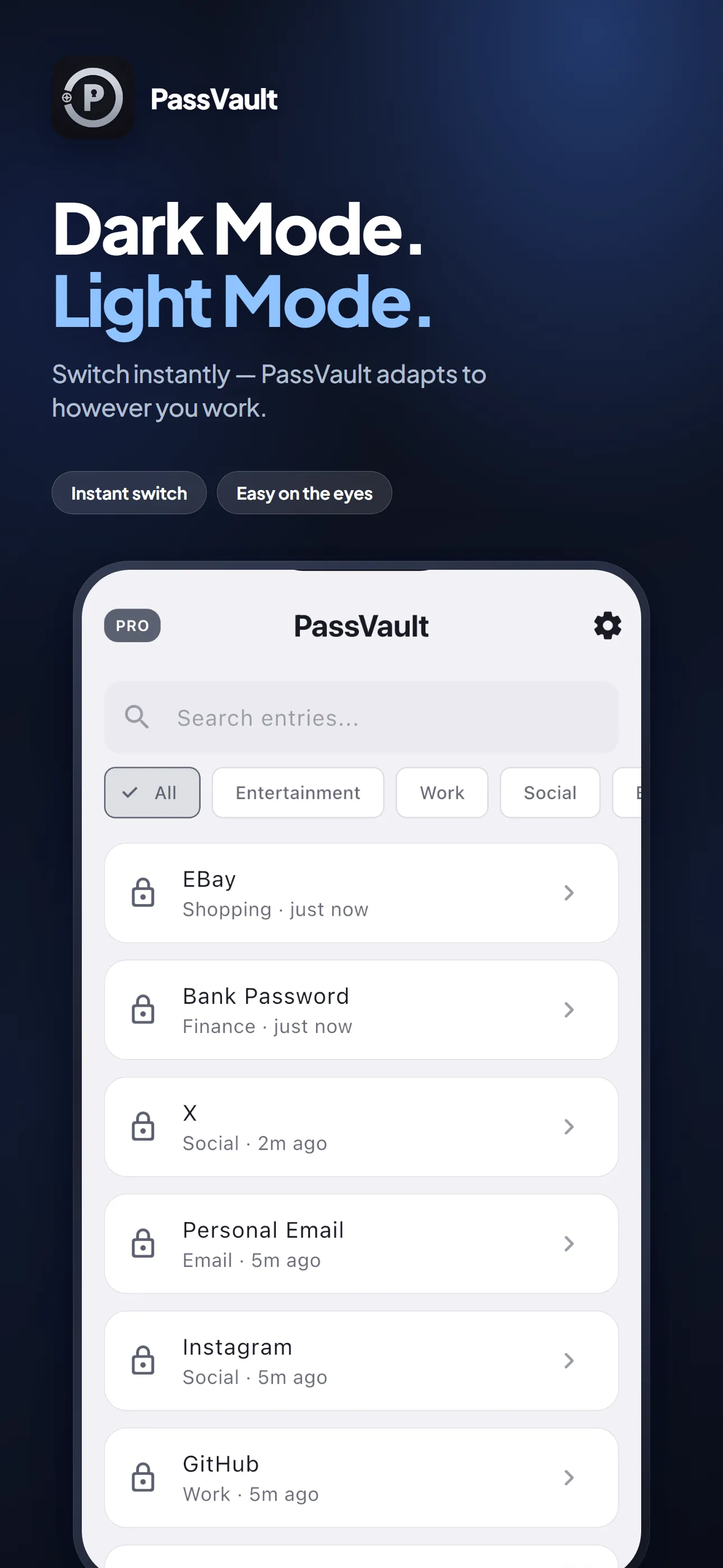 PassVault: The same vault in light